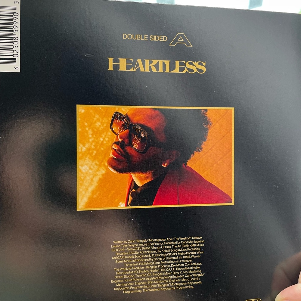 The weekend Heartless vinyl